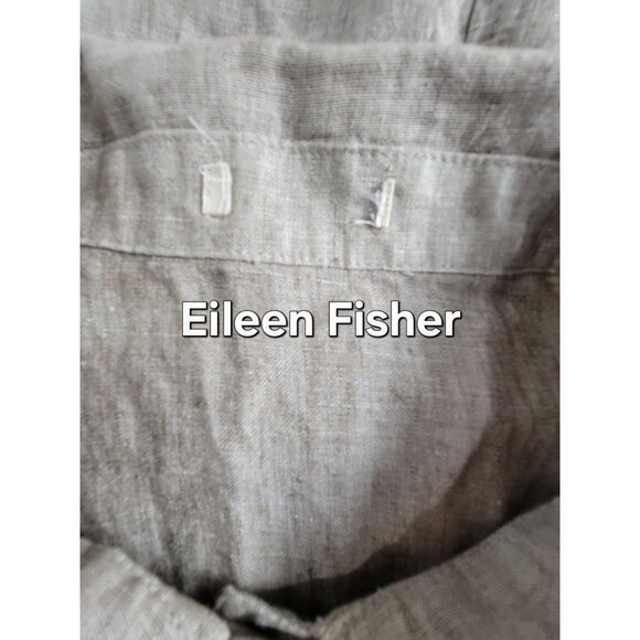 Eileen Fisher Womens Organic Linen Button-Up Shirt Jacket Lightweight Casual - Picture 3 of 8